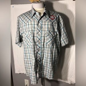 New  Wrangler Wester Fashion Snap Shirt Size 2XL